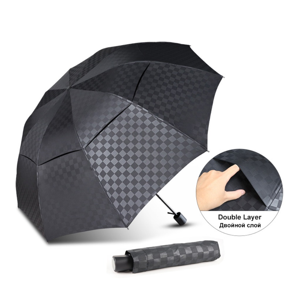 Golf Umbrella Large - Payung besar kotak gelap lapisan ganda