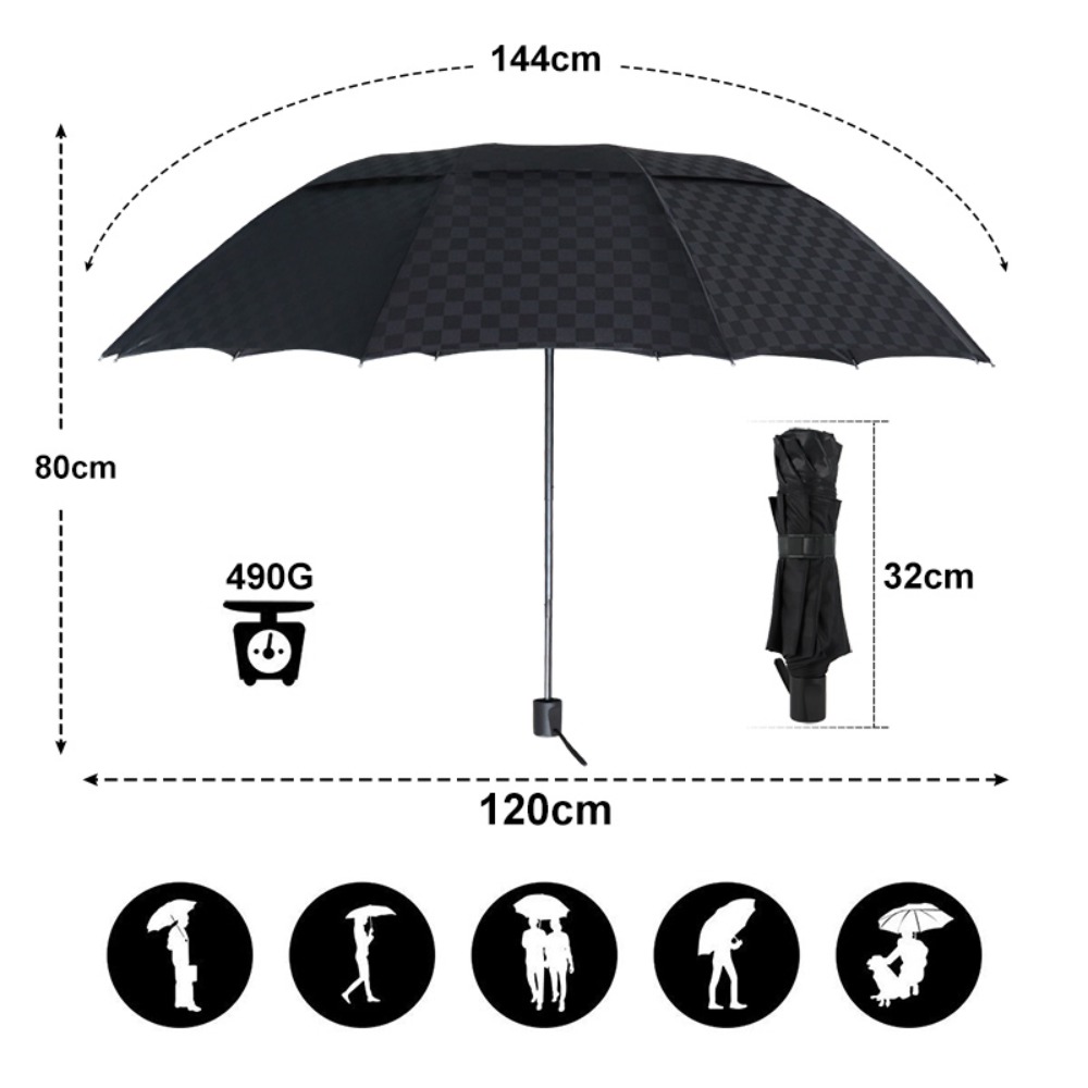Payung besar kotak gelap lapis - Golf Umbrella Large ulasan dan harga